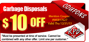 $10 off garbage disposal