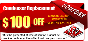 $100 off condenser replacement