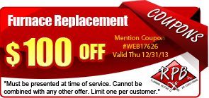 $100 off furnace replacement