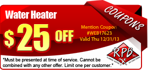 $25 off water heater