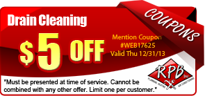 $5 off drain cleaning